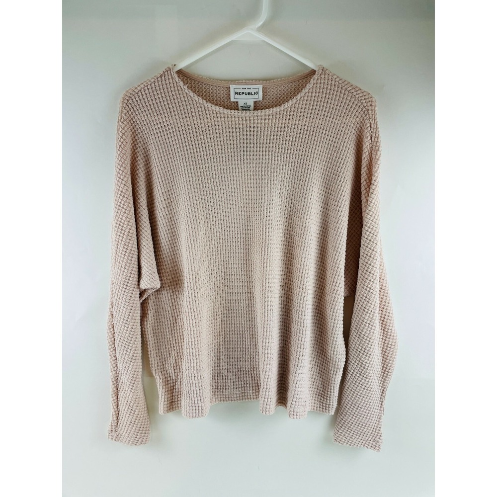Republic Sweater Women's Size XS Blush Pink Pullover Long Sleeve Knitted NWT!